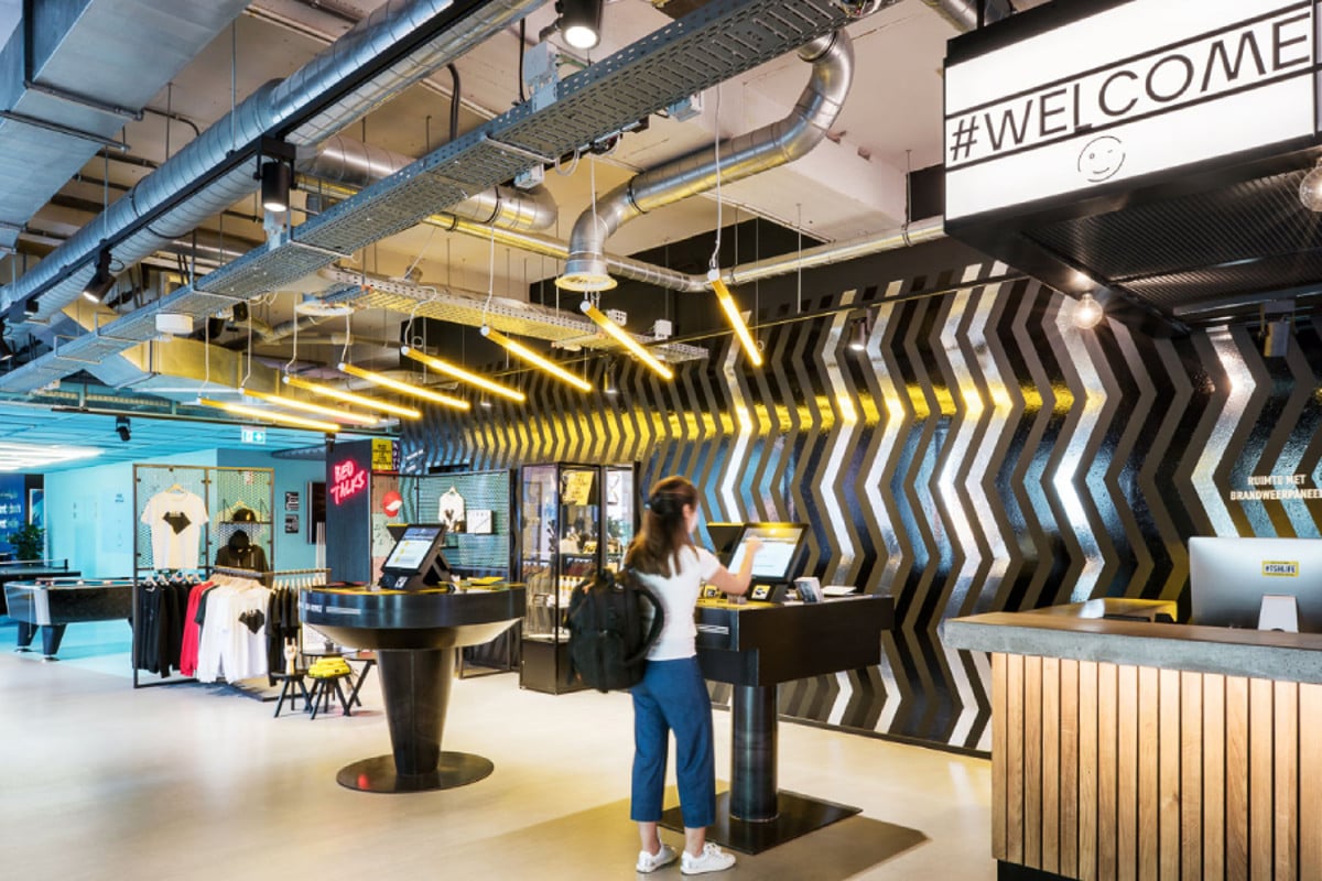 Lobby en ontvangst in The Social Hub Amsterdam West