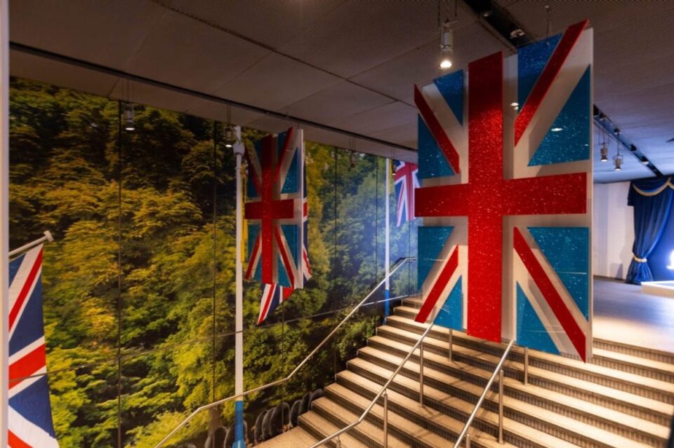 Union Jack stairwell inside The View from The Shard