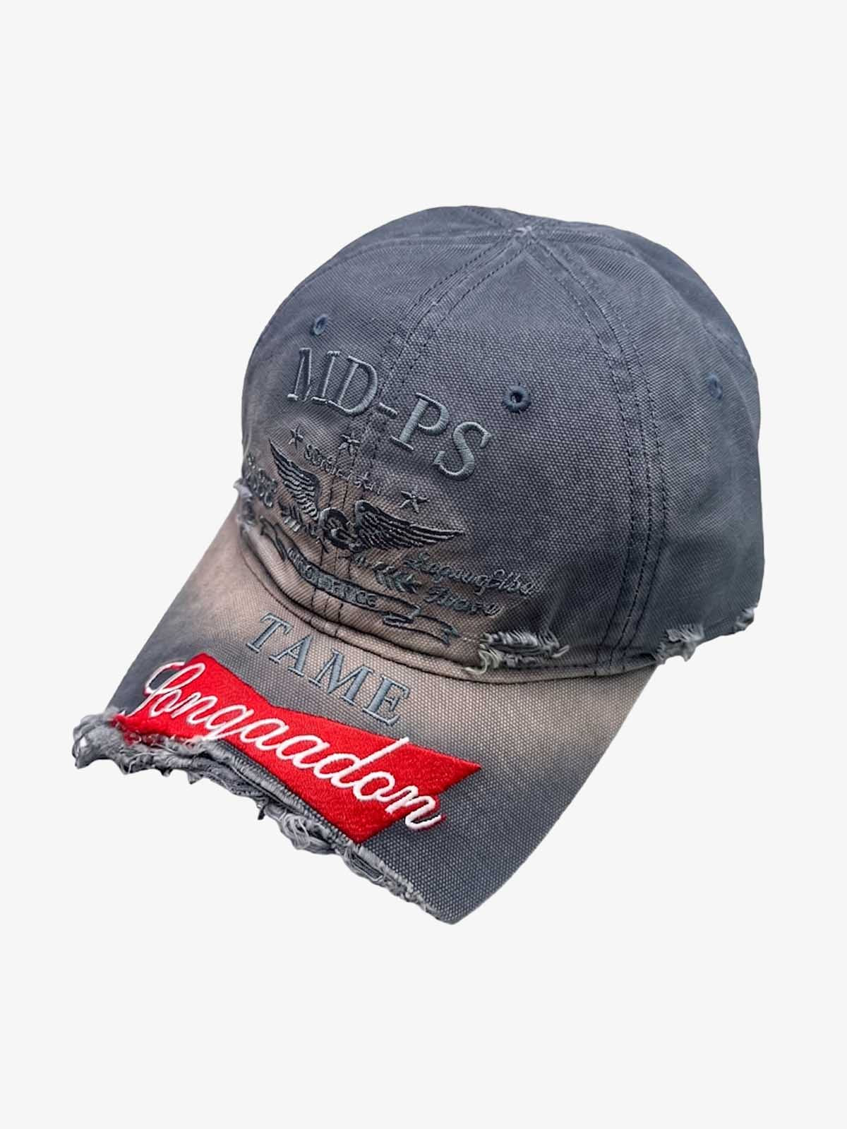 Thesupermade Inc distressed baseball cap with frayed brim