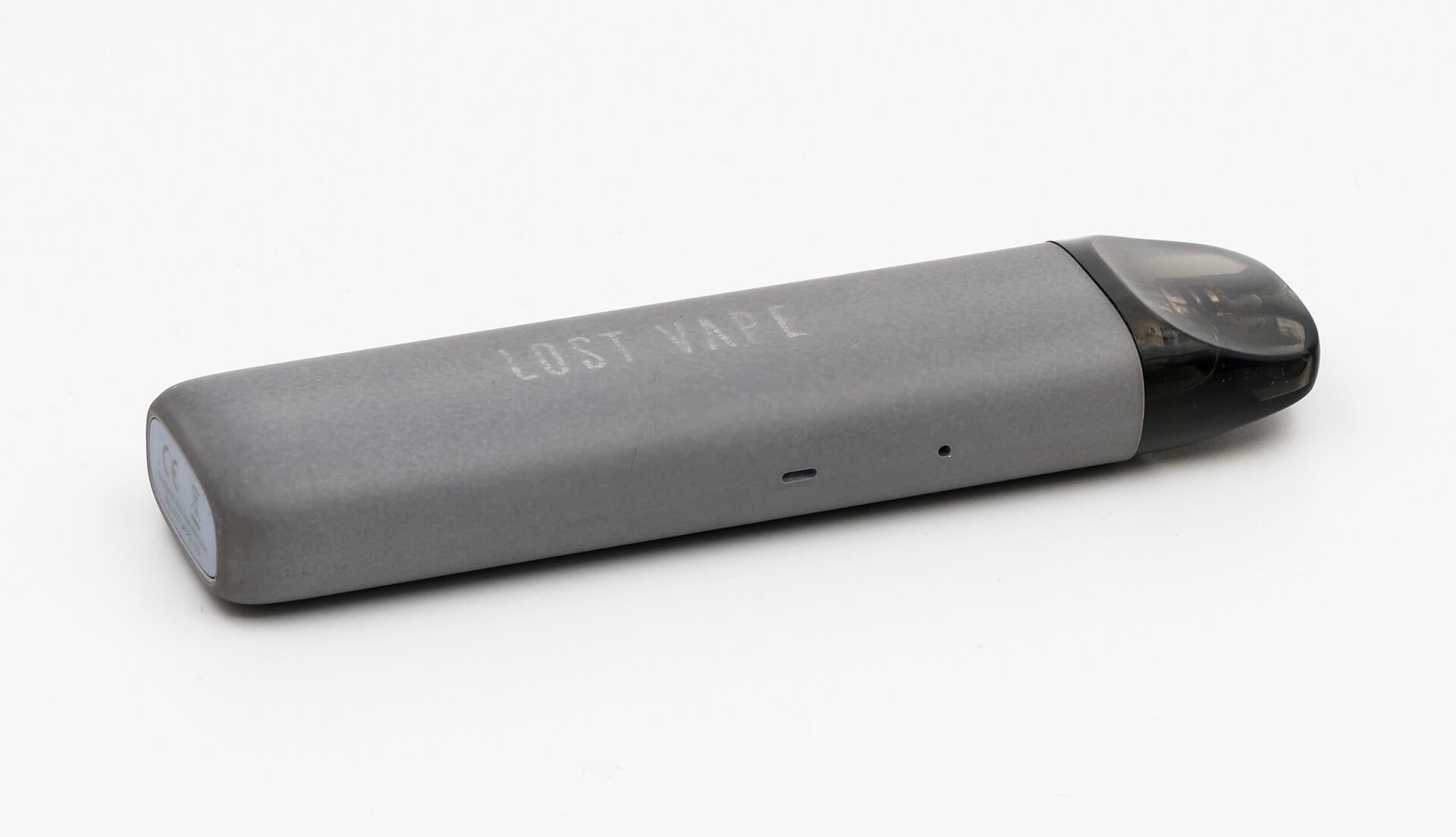 Small pod vape kit photographed from the side