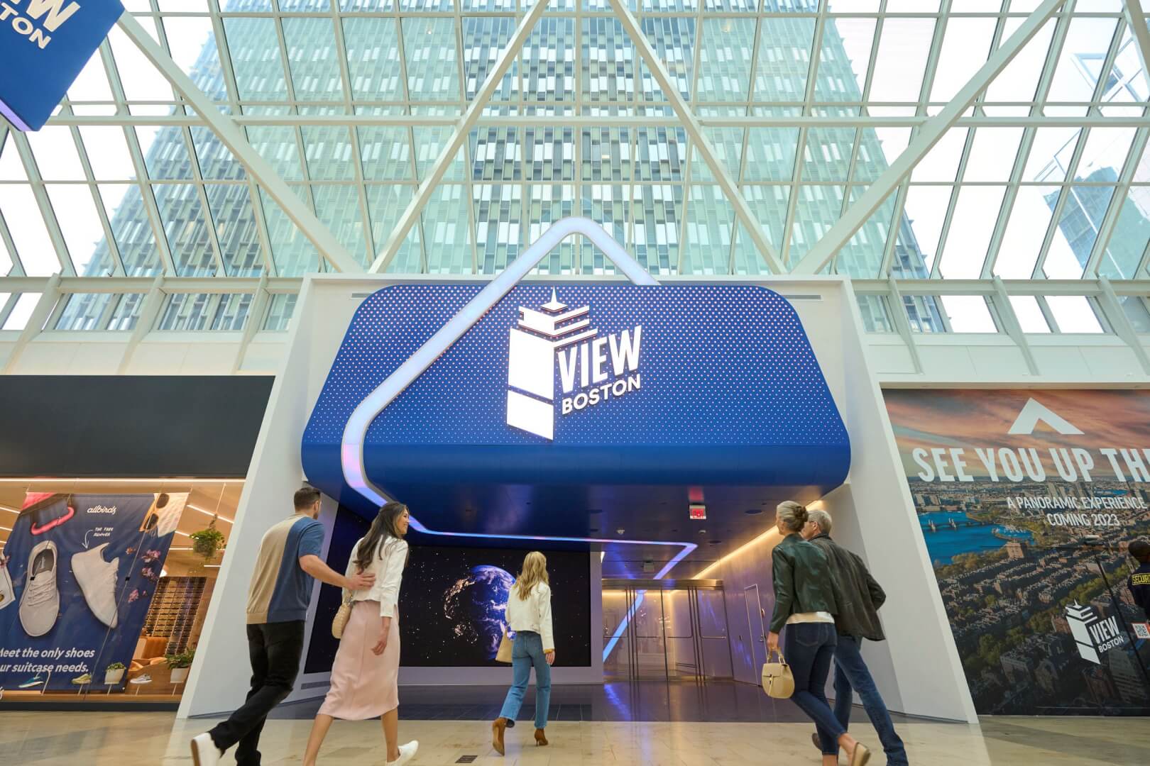 Arrival area at View Boston inside Prudential Center