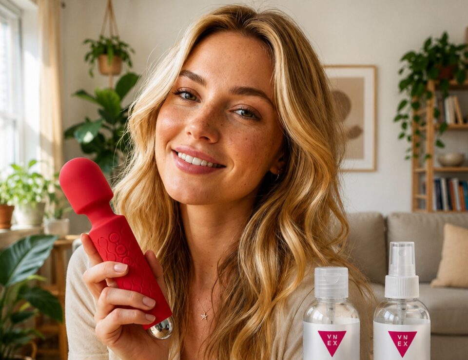 Punainen Red Massager Wand Kit -hierontasauva
