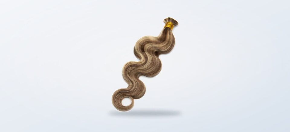 Number 6 and 60 mix color body wave bulk human braiding hair