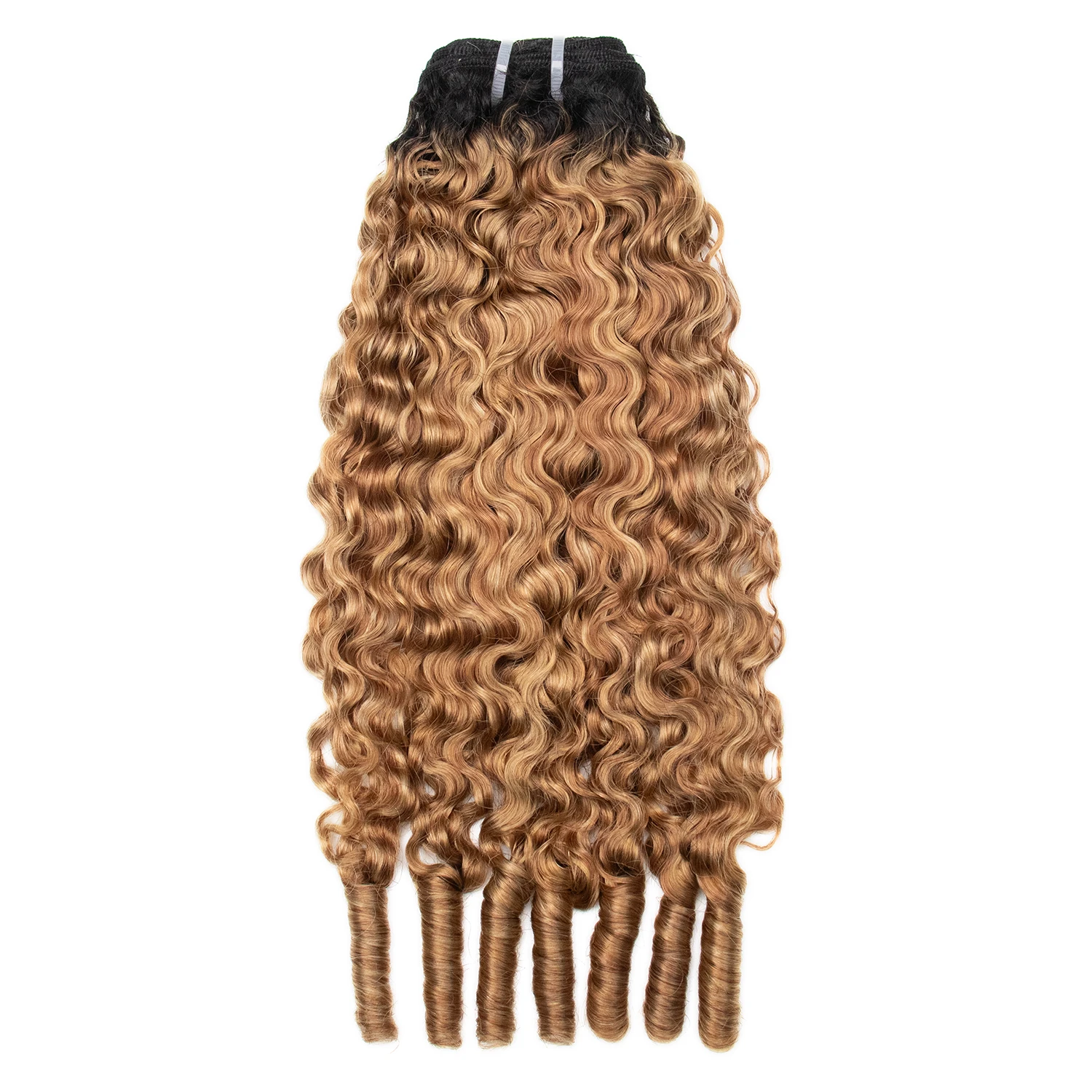 T1B, 27, 30 and 613 Burmese Water Curly weft bundle
