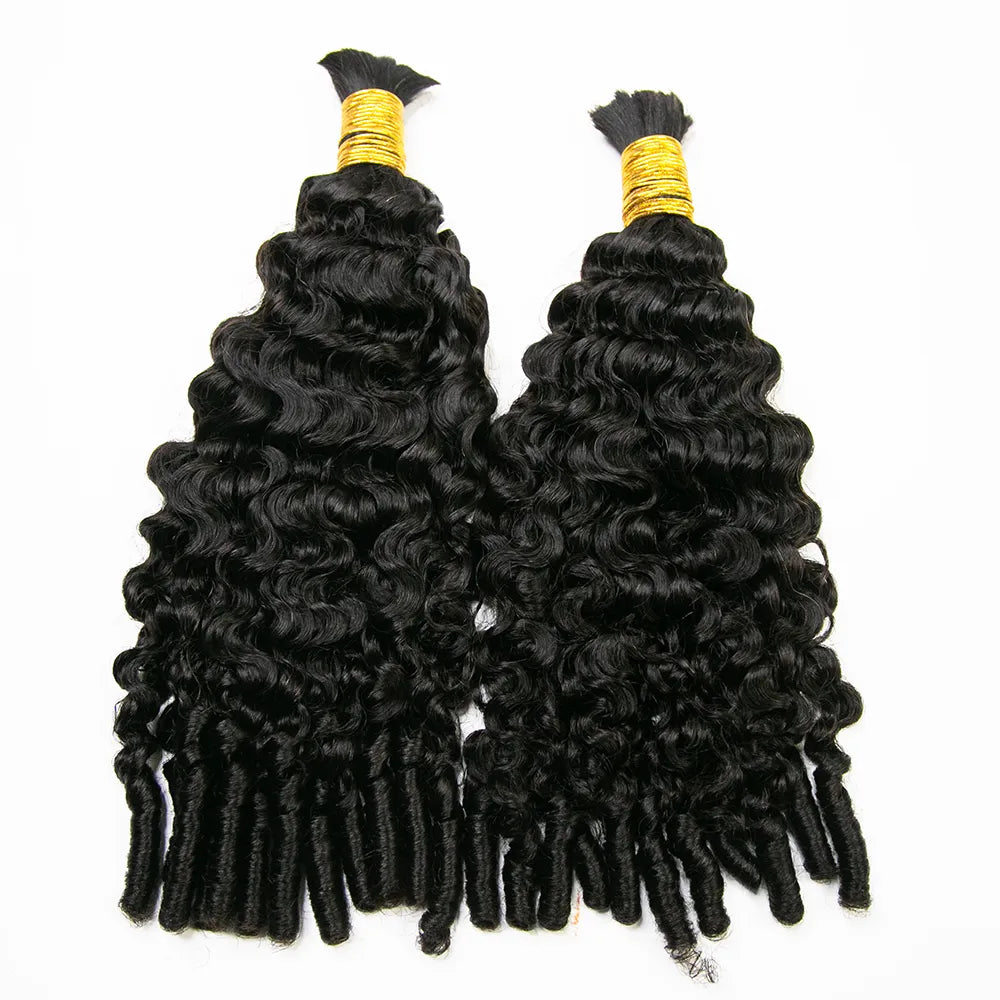 Water Curly bulk human hair for braiding
