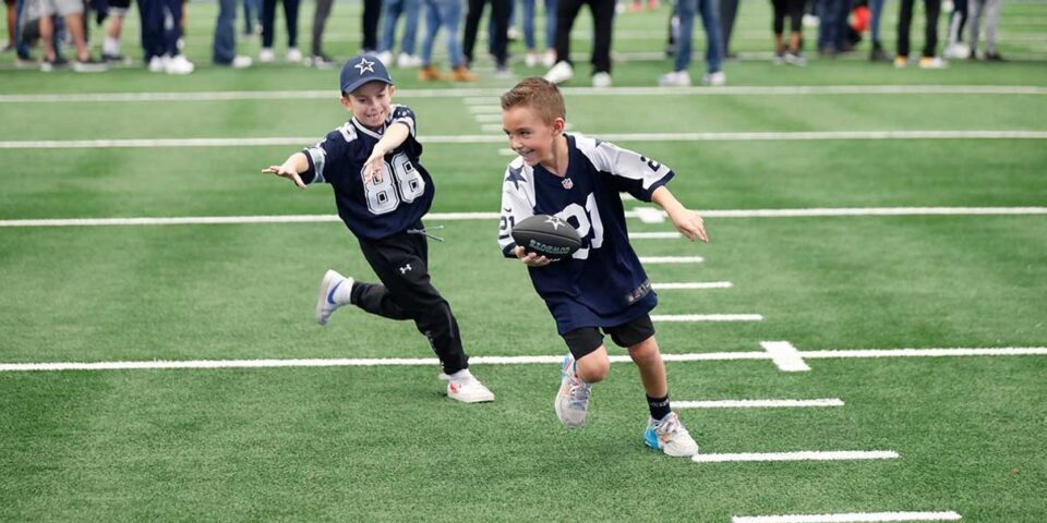 Rally Days activity inside AT&T Stadium