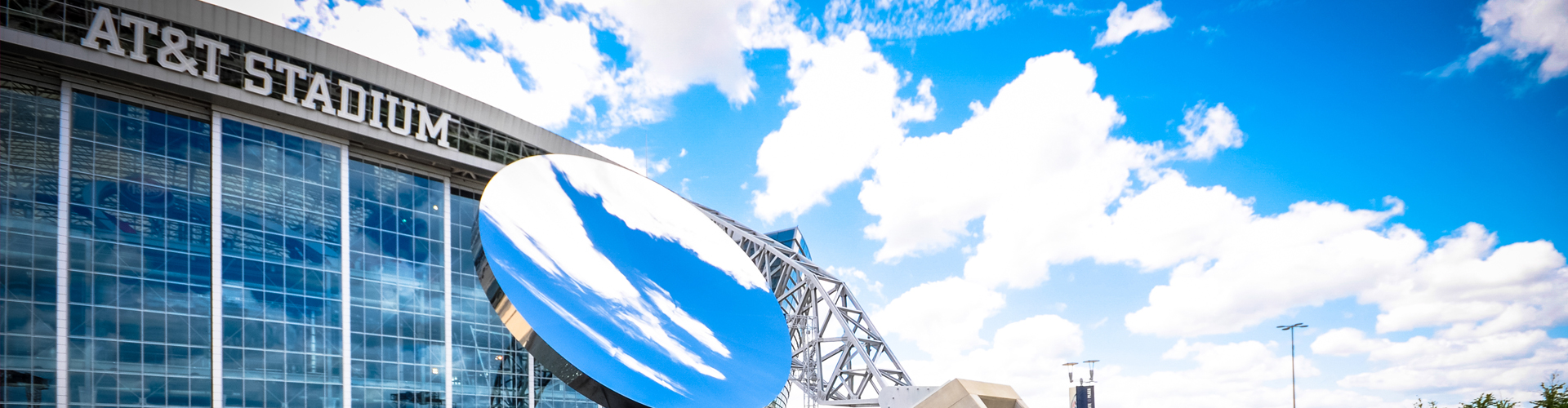 Sky Mirror sculpture outside AT&T Stadium