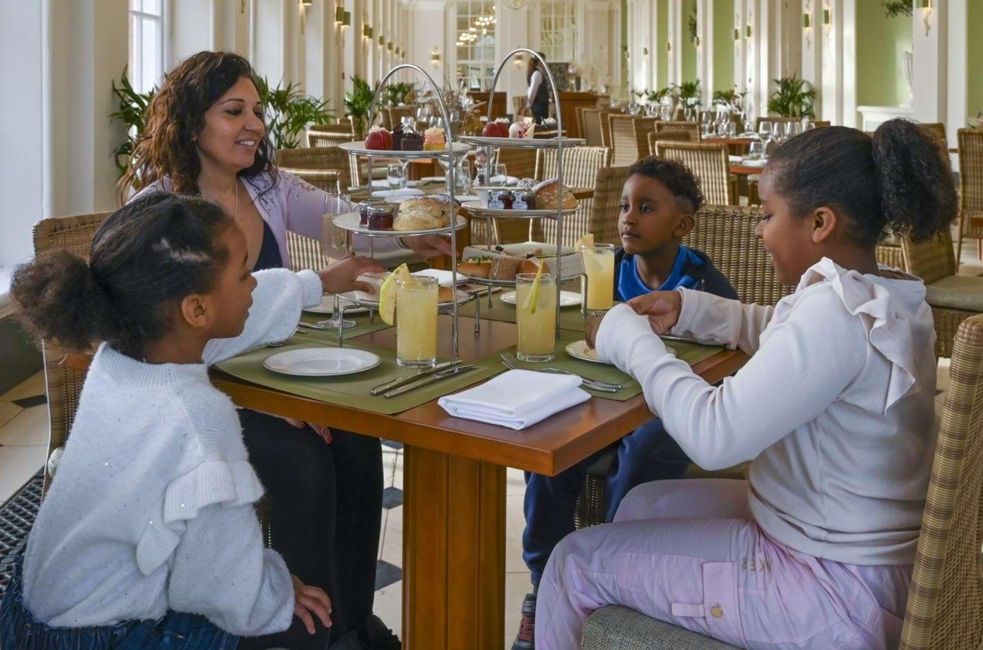 Visitors enjoying afternoon tea at Blenheim Palace