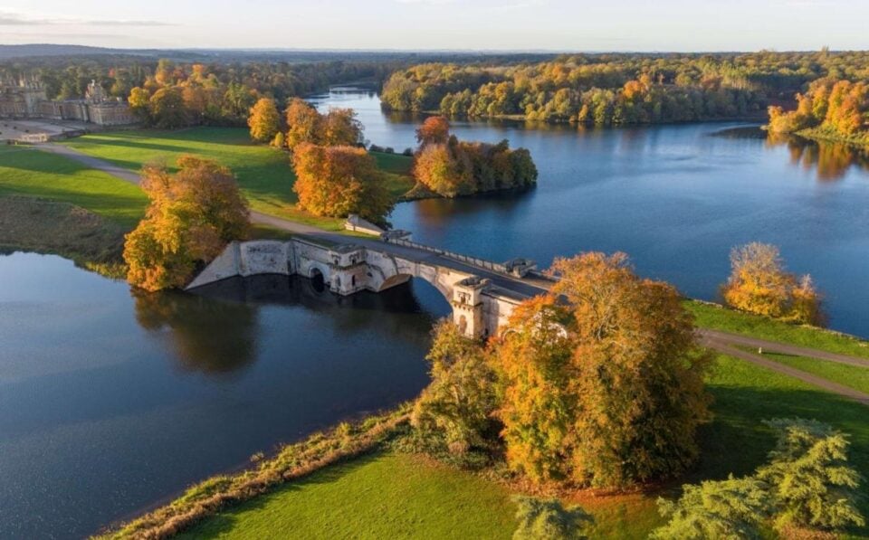 Autumn landscape across the Blenheim Palace estate