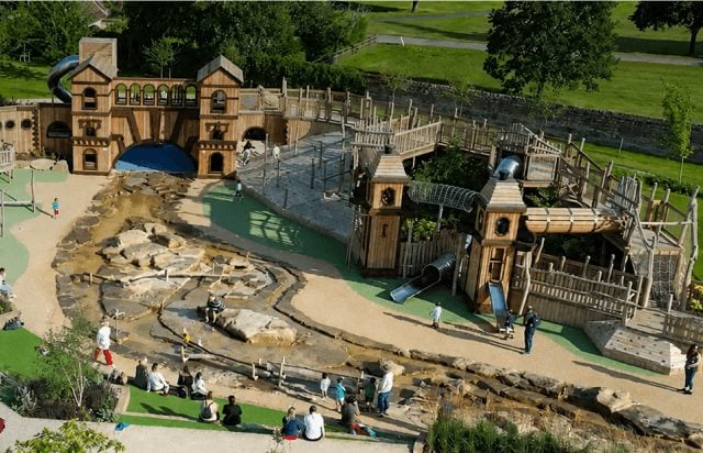 Family spending time at Adventure Play