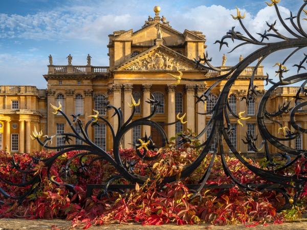 The entrance gates to Blenheim Palace