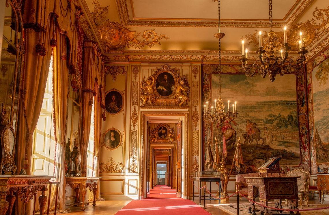 Decorated interior room inside Blenheim Palace