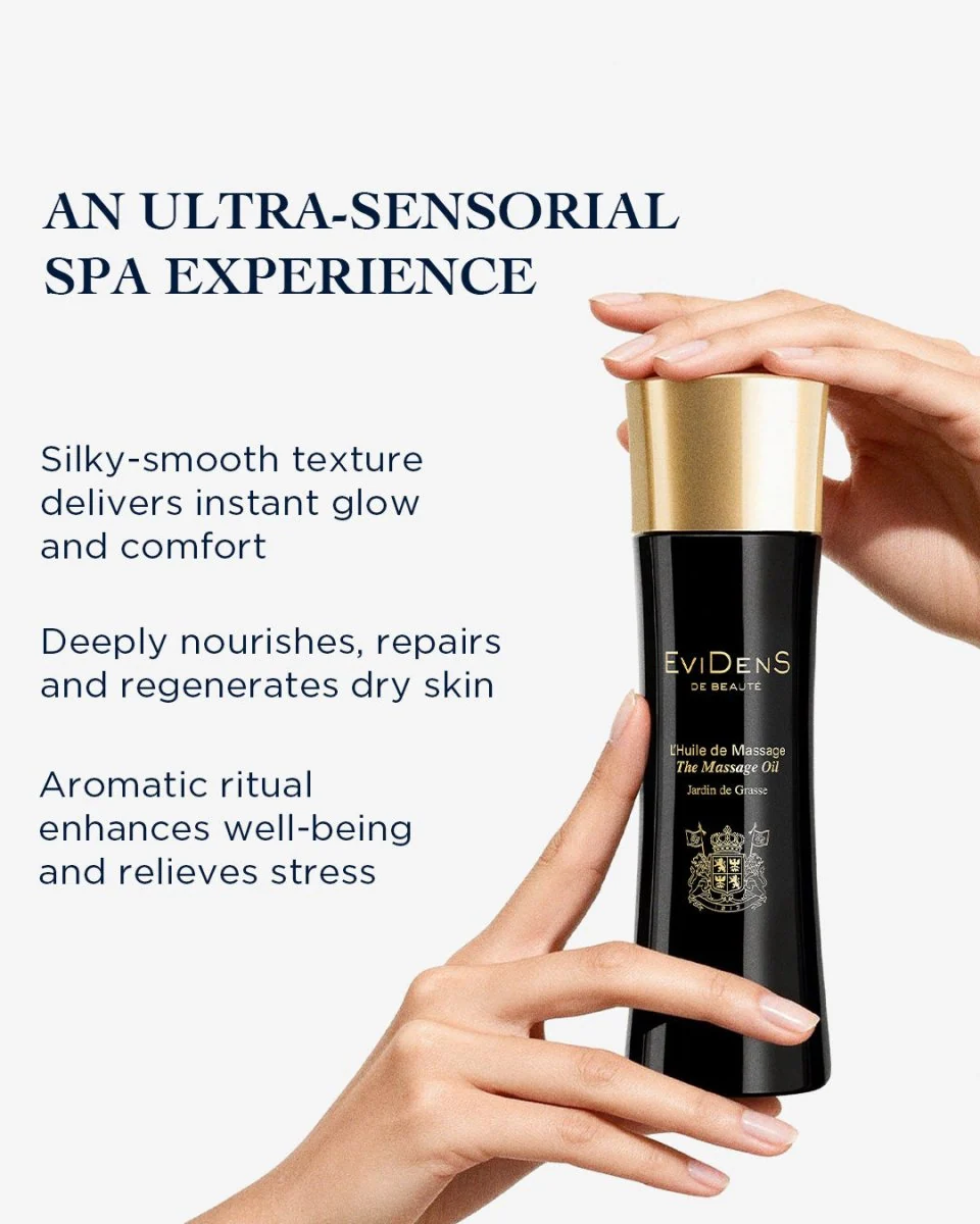 The Massage Oil bottle from EviDenS de Beauté