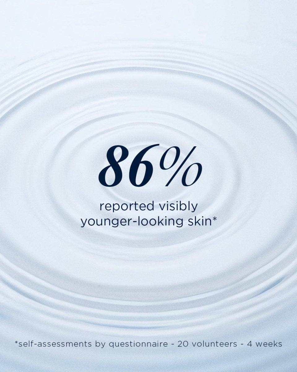 Younger-looking skin claim graphic