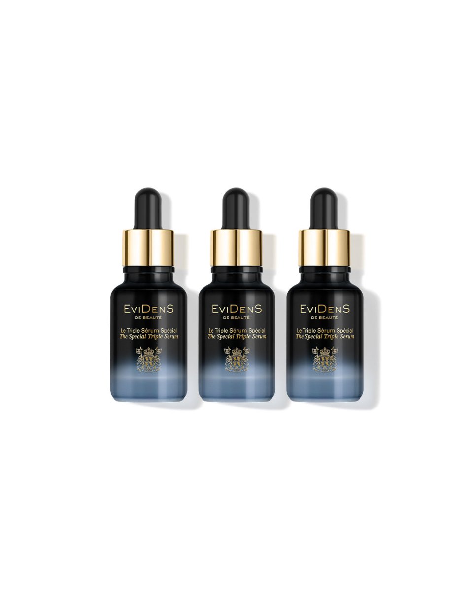 The Special Triple Serum bottle from EviDenS de Beauté