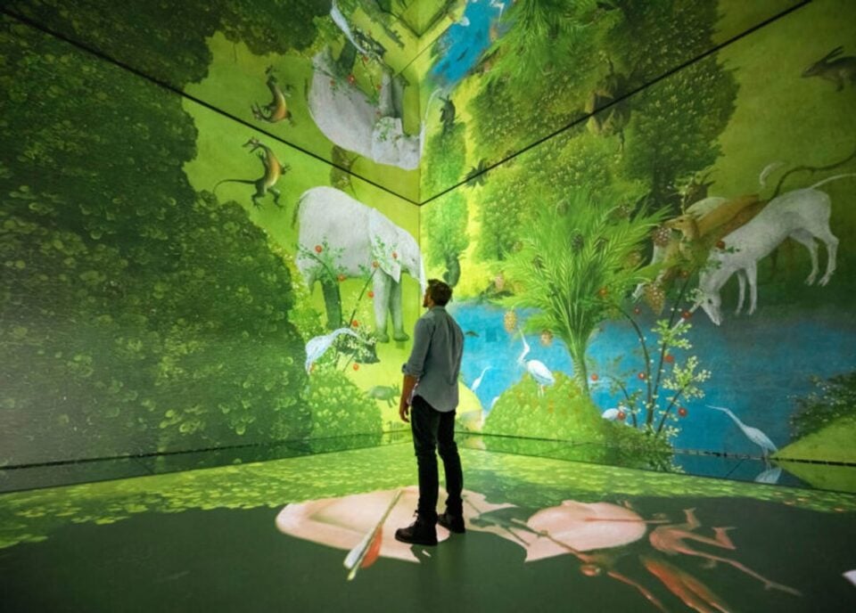 Projected Bosch artwork filling a Frameless gallery