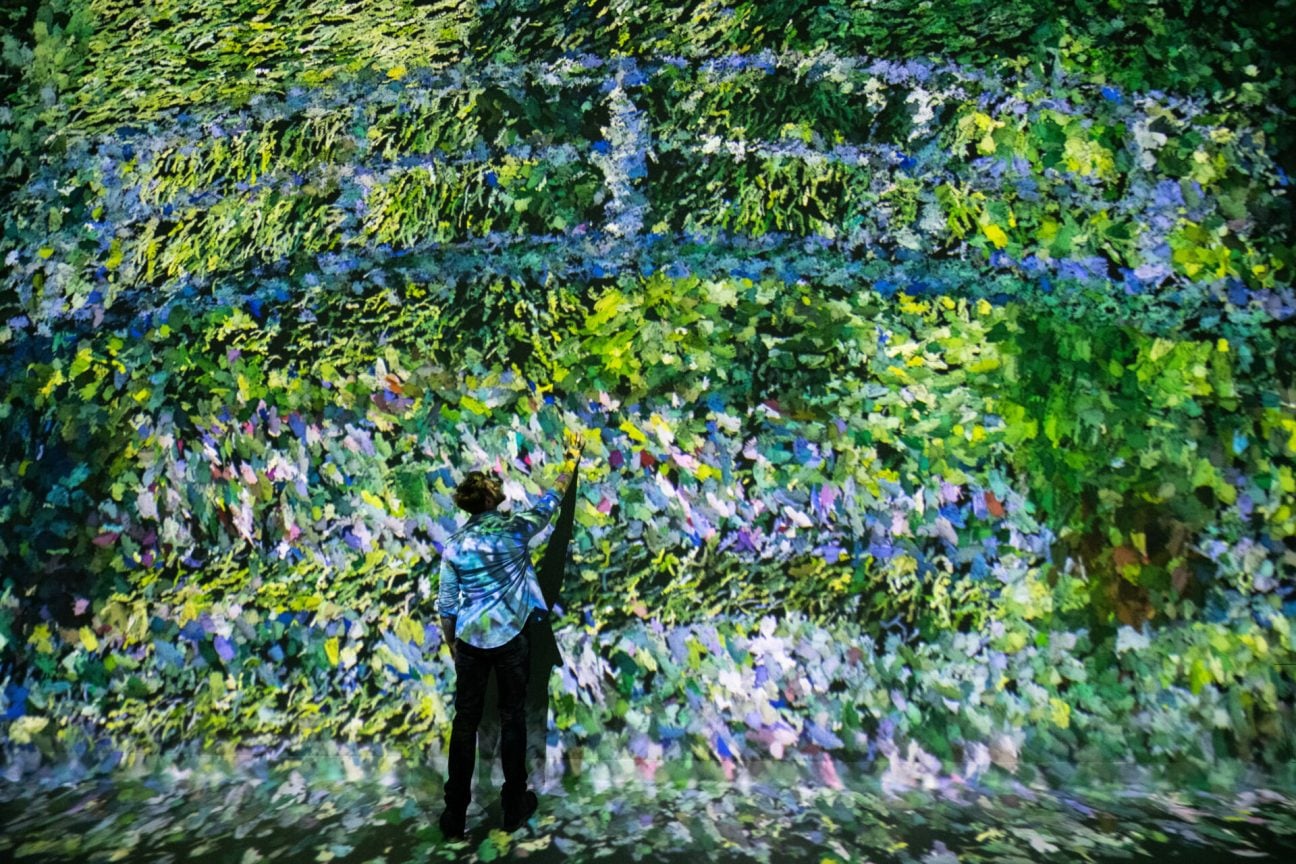 Colourful projected artwork from Frameless Colour In Motion