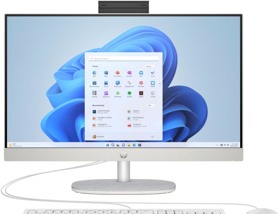 HP 24-cr0035nl all-in-one desktop shown from the front