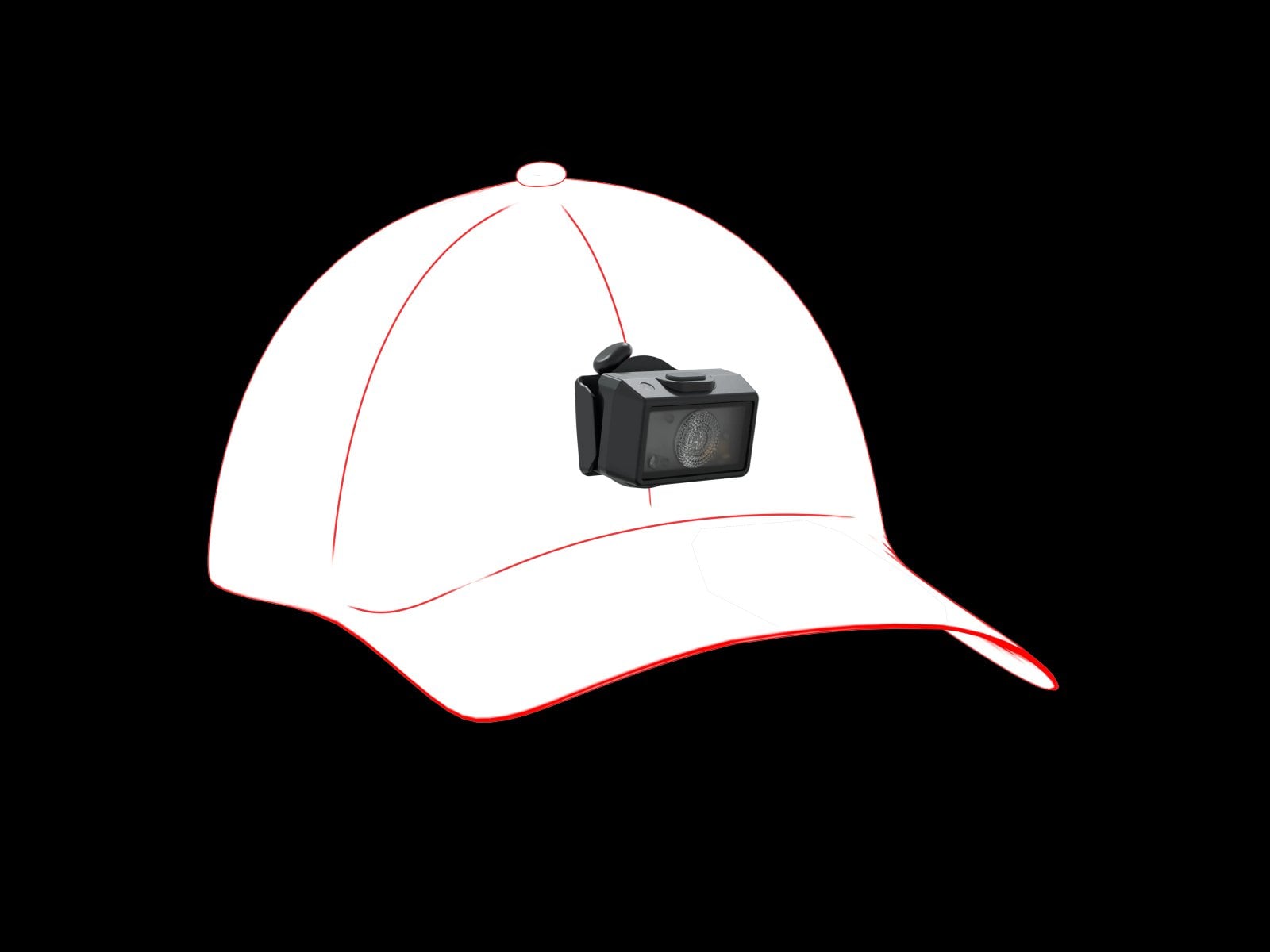 Compact NEO1R light attached to a cap for hands-free use