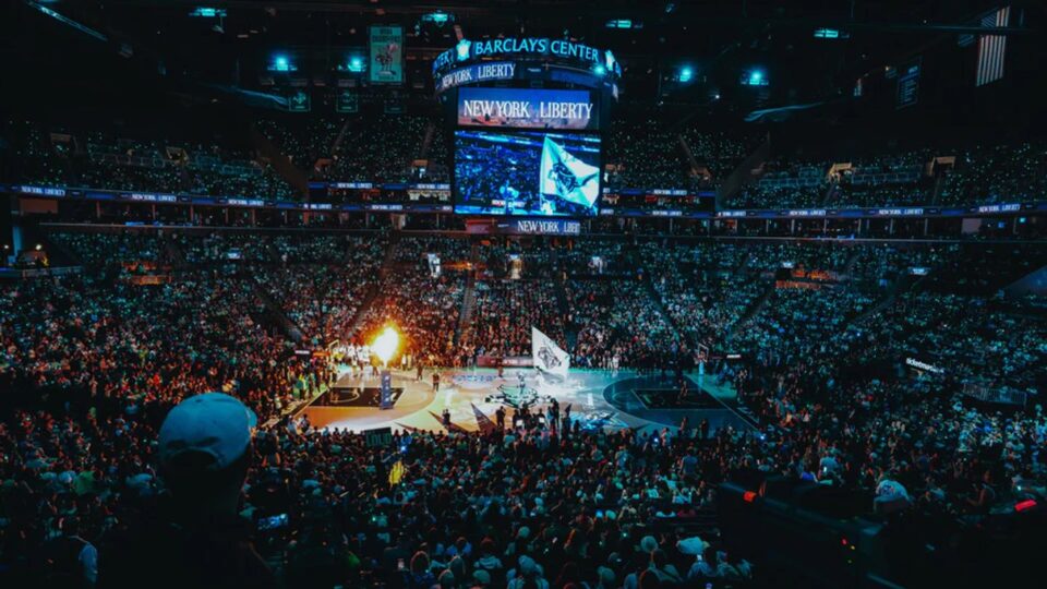 New York Liberty home opener theme game scene