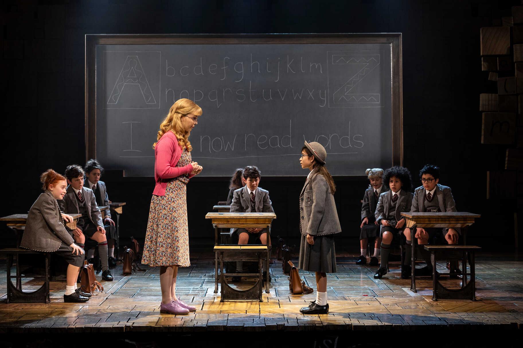 A scene from the Matilda musical production