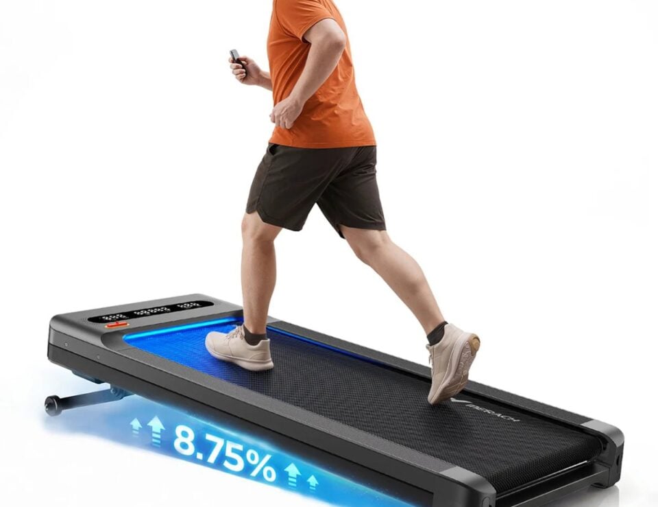 Merach UltraWalk W60 Plus walking pad in a home setting