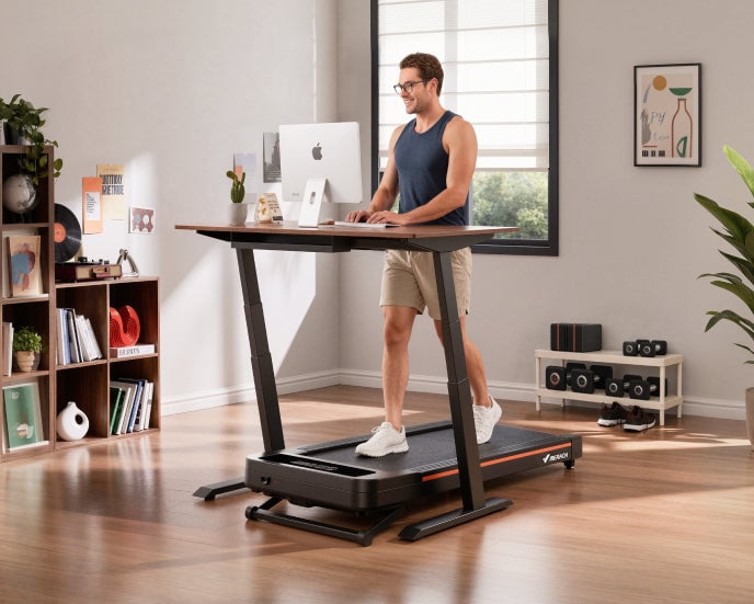 Merach treadmill displayed indoors