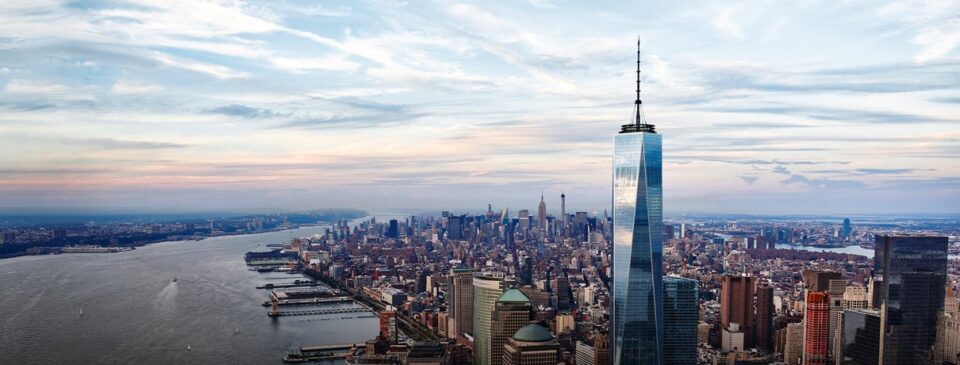 Daytime view of New York City from One World Observatory