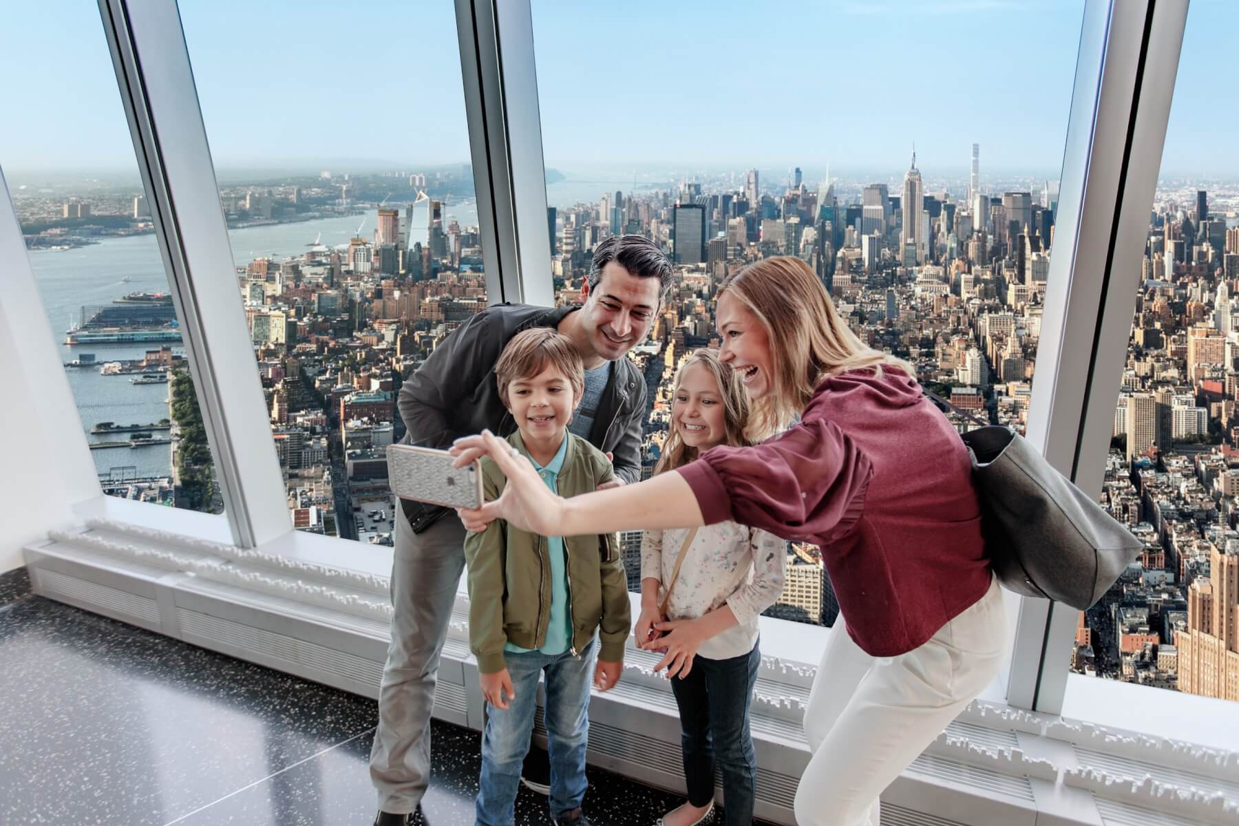 Visitors experiencing One World Observatory