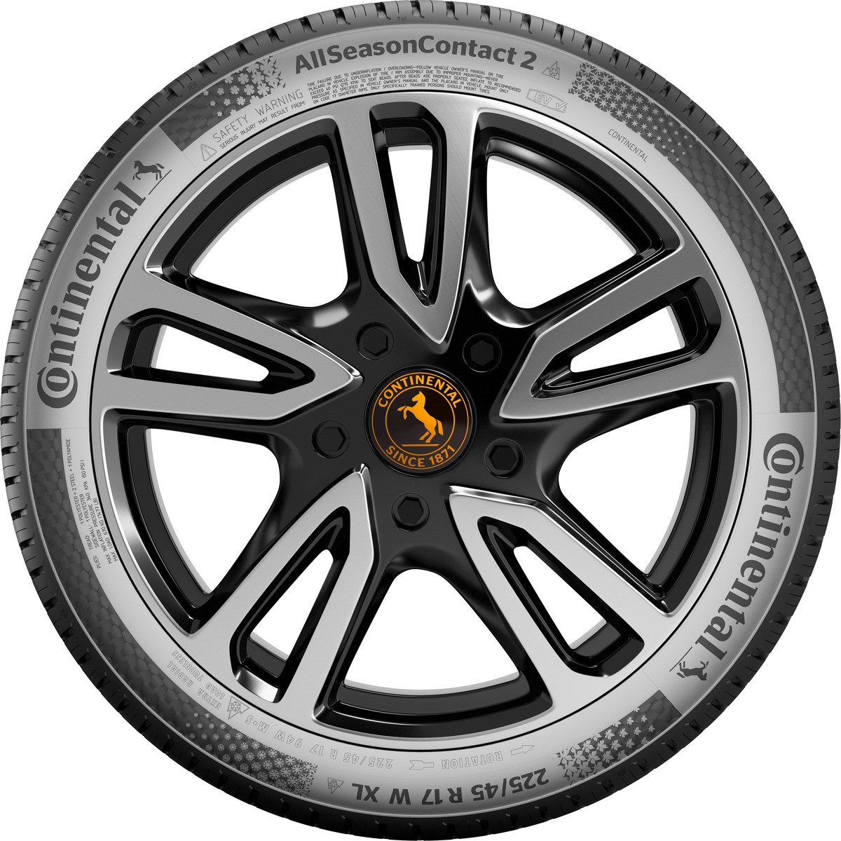 Continental AllSeasonContact 2 Reifen auf einer Felge