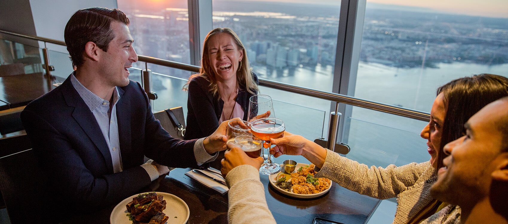 Restaurant setting at One World Observatory