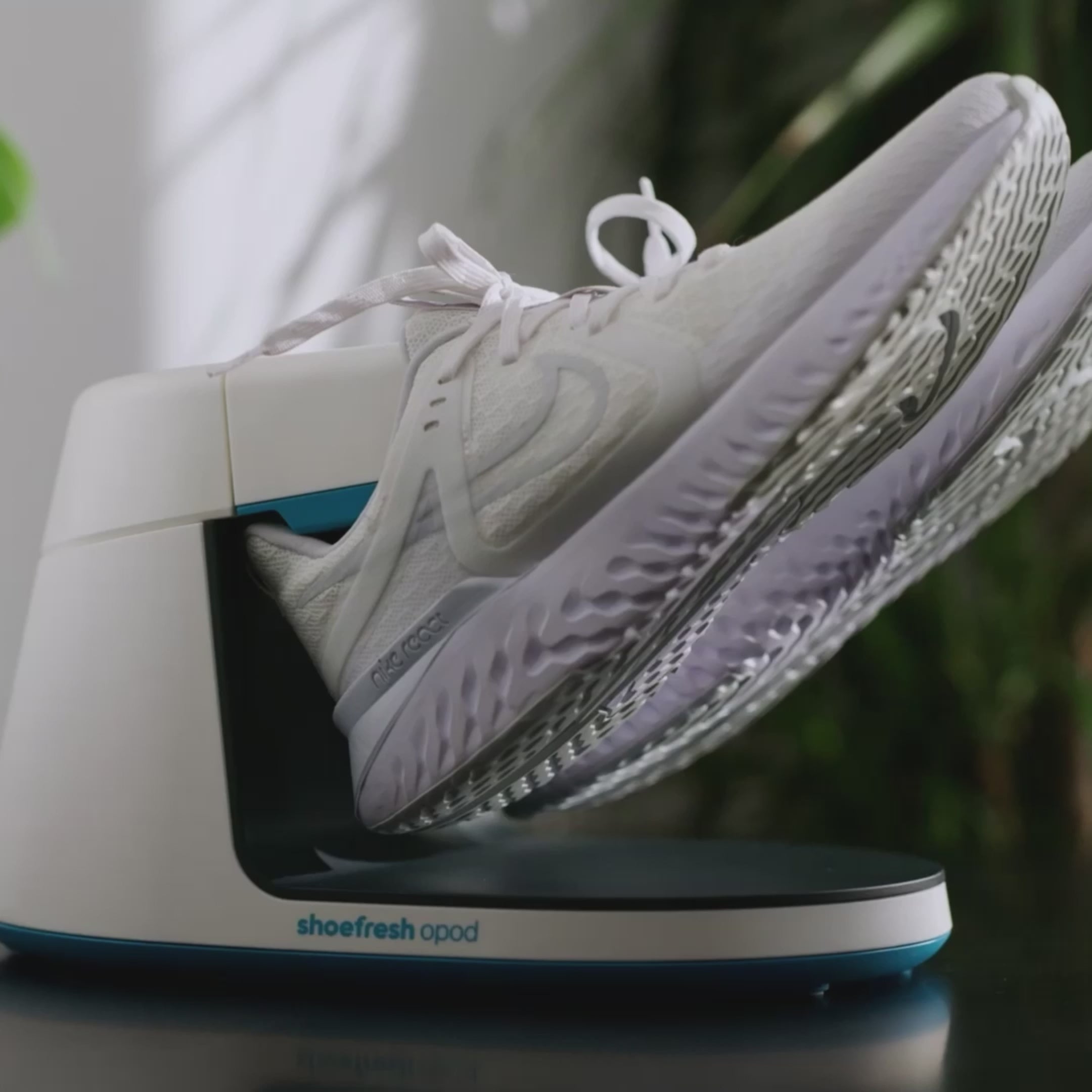 Shoefresh-stap voor reinigen en drogen van schoenen