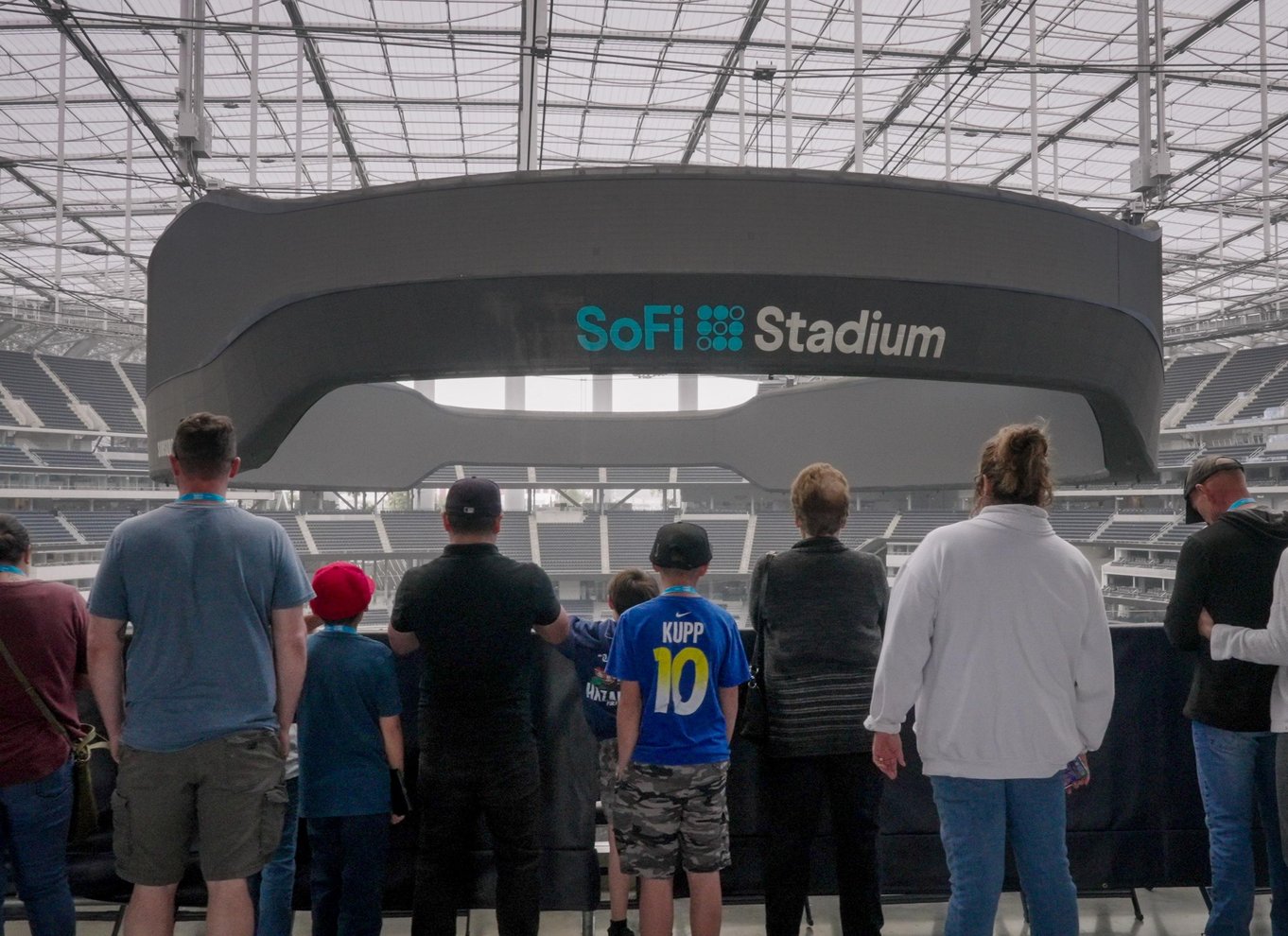 Interior view from a standard SoFi Stadium tour