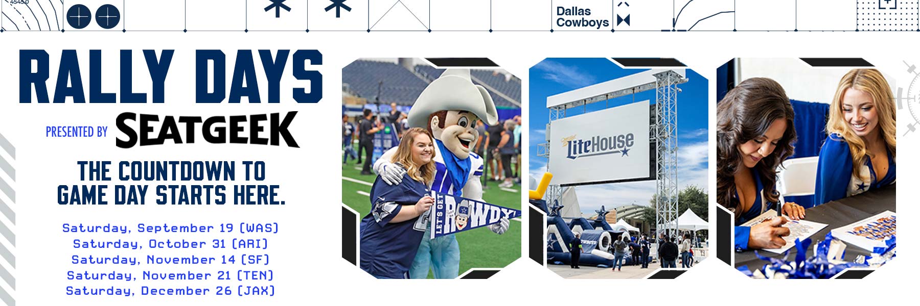 Rally Days fan activities outside AT&T Stadium