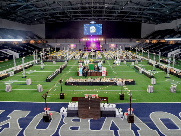 Conference setup inside an event space at The Star