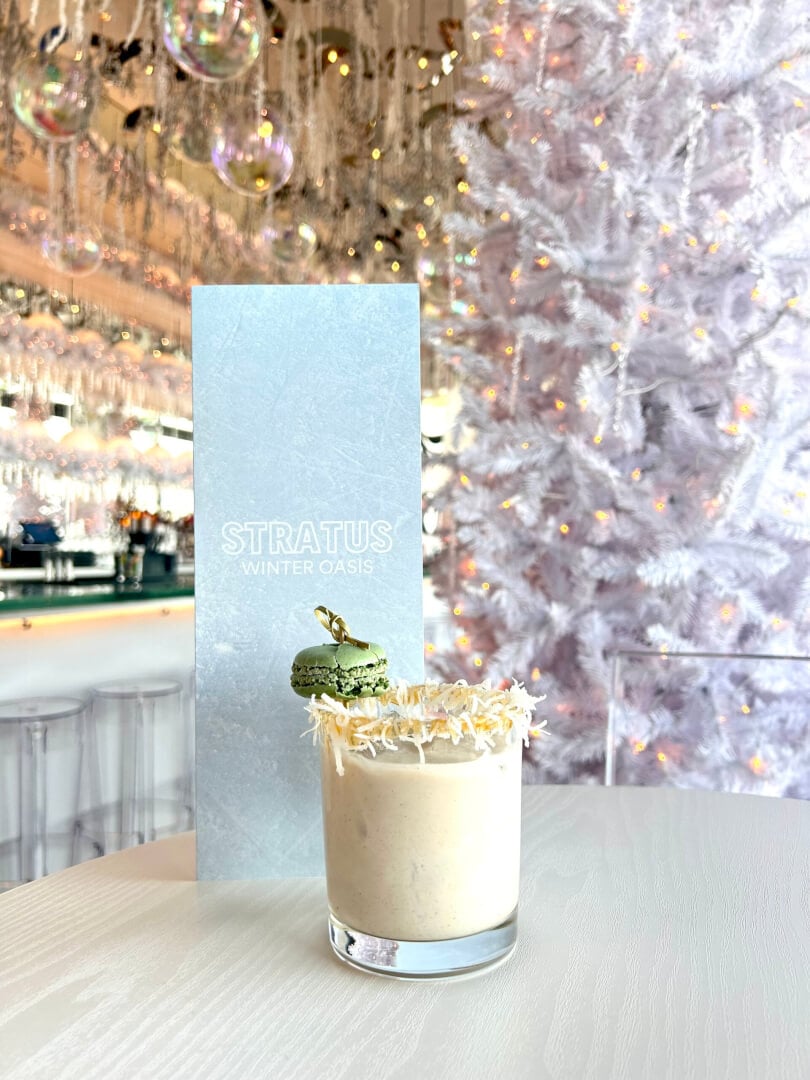 Cocktail service at Stratus rooftop bar