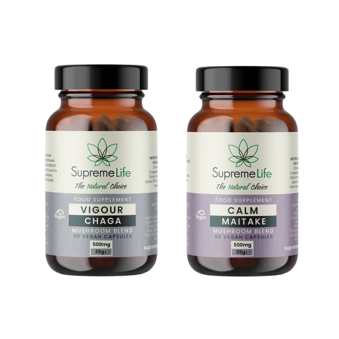 SupremeCBD Chaga and Maitake capsules bundle product image