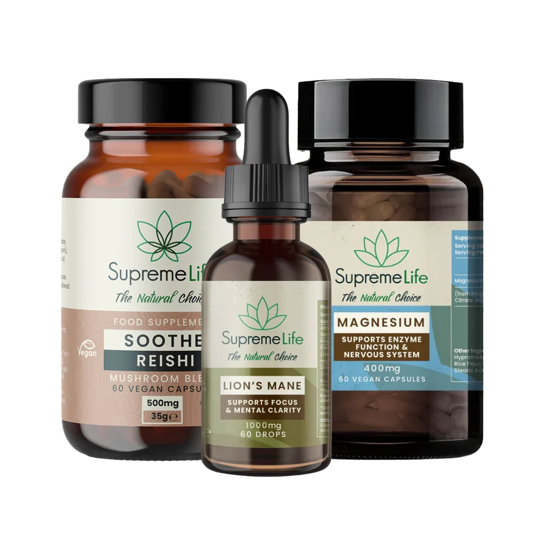 SupremeCBD supplement products in the menopause support bundle