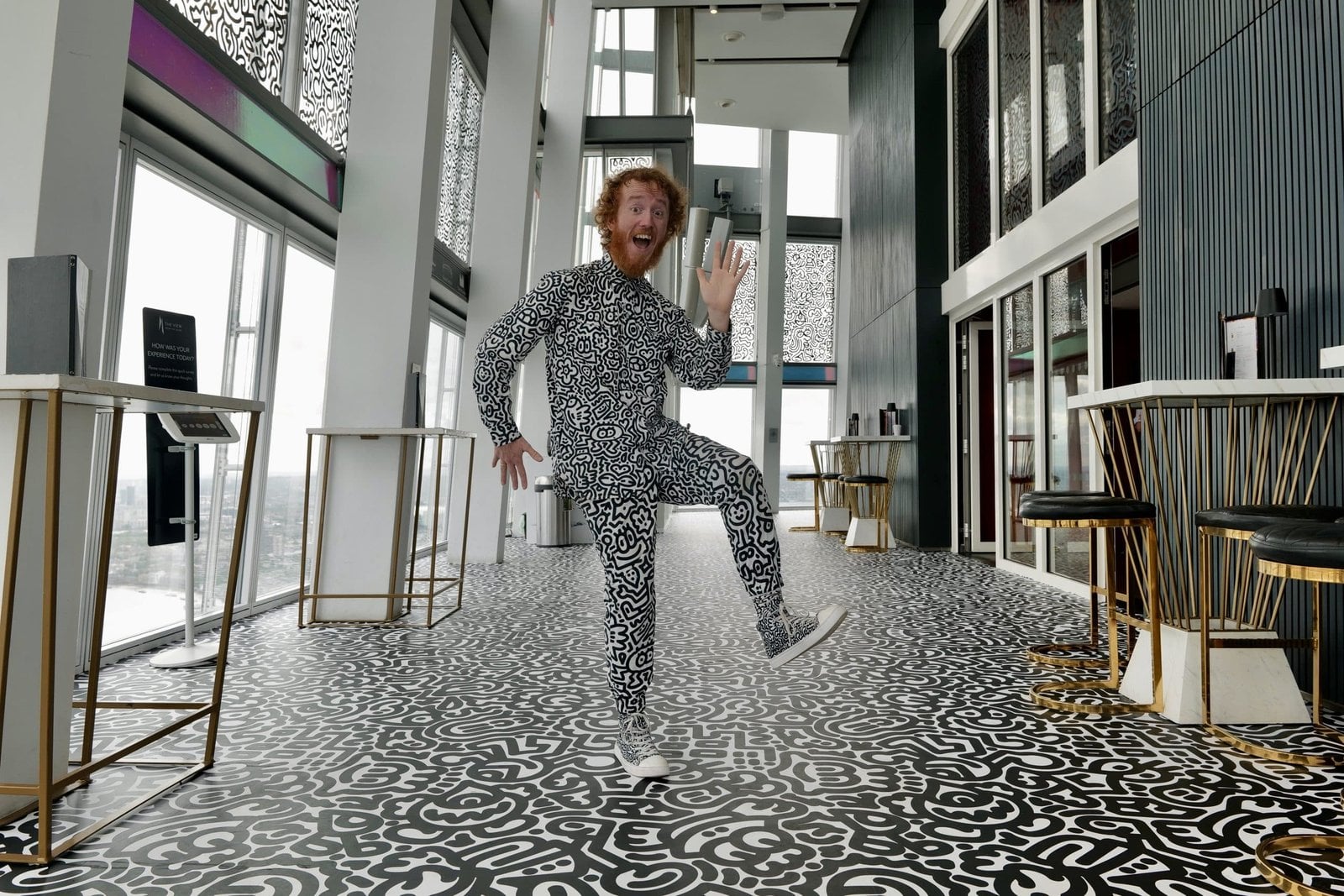 Mr Doodle themed viewing gallery at The View from The Shard