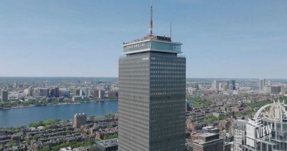 View Boston observatory above the city skyline