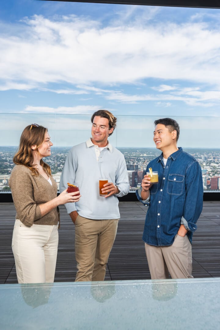 Outdoor terrace at View Boston