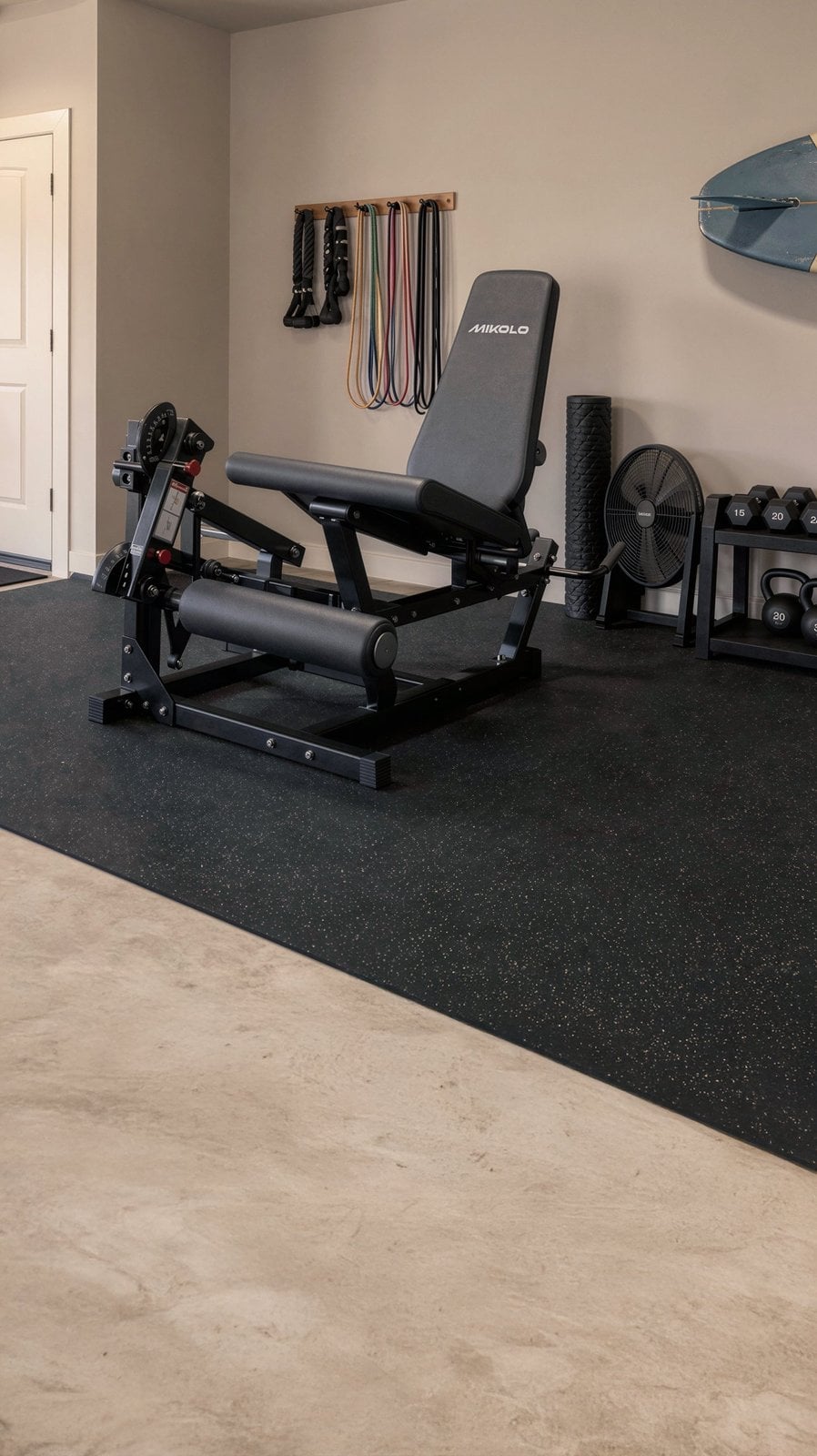 LUNA lower-body leg extension and prone curl machine